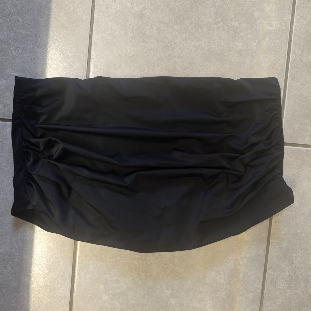 Ruched Black Women's Swim Bottom
